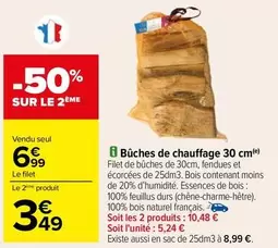 Bûches De Chauffage 30 Cm