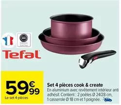 Tefal - Set 4 Pièces Cook & Create