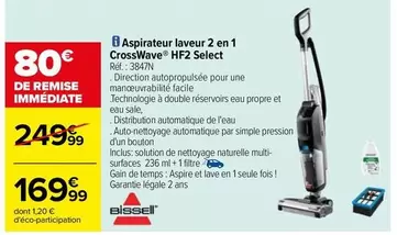 Bissell - CrossWave HF2 Select aspirateur