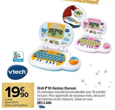 Vtech - Ordi P'tit Genius Ourson