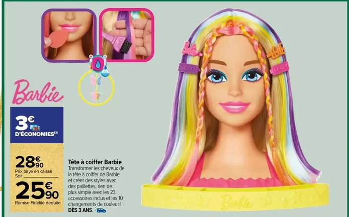 barbie - tête à coiffer