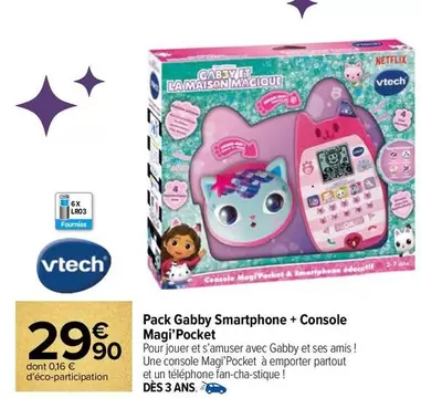 Vtech - Pack Gabby Smartphone + Console Magi Pocket : Offre spéciale avec fonctionnalités ludiques et interactives