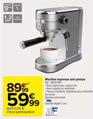 solo - machine expresso  pompe