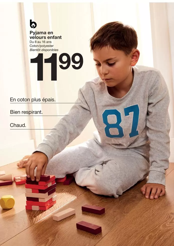 Pyjama En Volaire Enfant offre à 11,99€ sur Zeeman