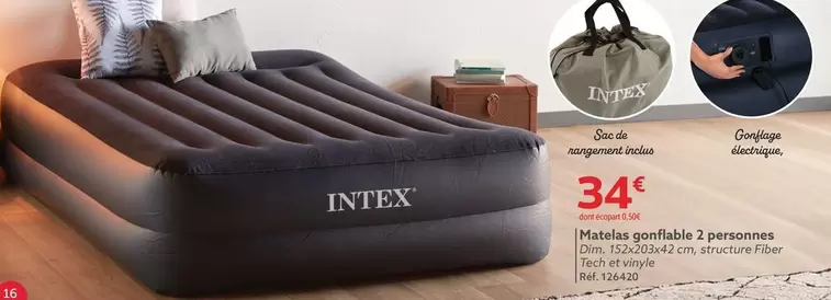 Intex - Matelas Gonflable 2 Personnes offre à 34€ sur Gifi