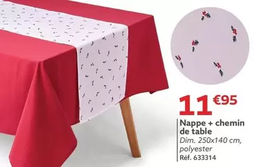 Nappe + Chemin De Table offre à 11,95€ sur Gifi