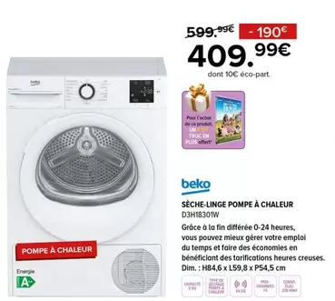 Beko - Sèche-linge Pompe À Chaleur offre à 409,99€ sur Gitem