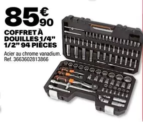 Coffret A Douilles 1/4" 1/2" 94 Pieces offre à 85,9€ sur Brico Dépôt