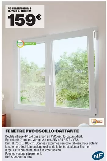 Dim - Feinètre Pvc Oscillo-battiante