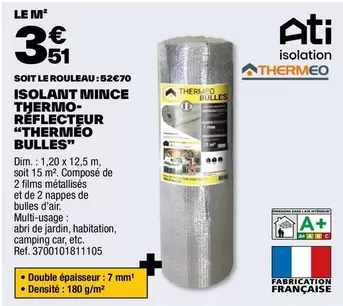 Dim - Isolant Minice Thermo- Reflecteur