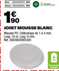 Mousse - Joint  Blanc