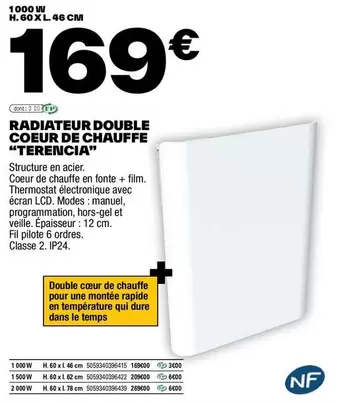 Radiateur Double Coeur De Chauffe Terencia de Steelfett - Performance et Esthétique à Prix Promo