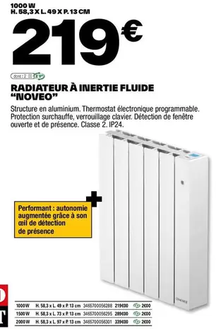 Radiateur À Inertie Fluide "inoveo"