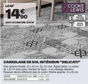 Carrelage De Sol Intérieur "Delicati"