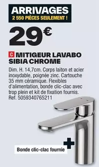 Dim - Mitigeur Lavabo Sibia Chromie