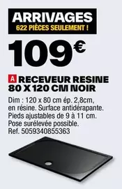 Dim - Receveur Resine 80 X 120 Cm Noir