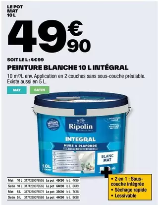 Ripolin - Peinture Blanche 10 L