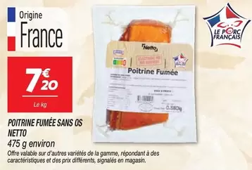 Signal - Poitrine Fumée Sans Os offre à 7,2€ sur Netto