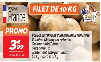 Promo - Pomme De Terre De Consommation Non Lavee offre à 3,99€ sur Netto