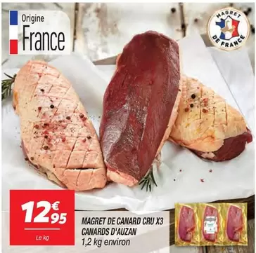 Canard - Magret De  Cru X3 s D'avizan offre à 12,95€ sur Netto