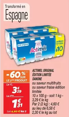 Danone - Actimel Original Edition Limitée offre à 3,29€ sur Netto