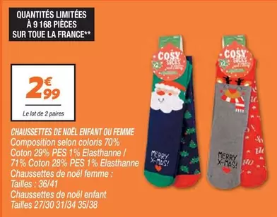 Cosy - Chaussettes De Noël Enfant Ou Femme