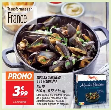 Promo - Moules Cuisinées À La Marinière