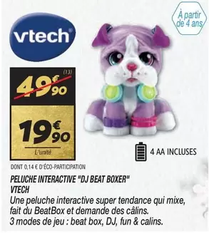 Vtech - Peluche Interactive "dj Beat Boxer"