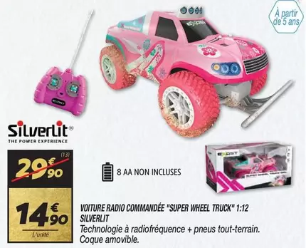 silverlit - voiture radio commande super wheel truck 1:12 : performance, maniabilité et plaisir de conduite en promotion !