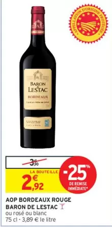 Baron de Lestac - Aop Bordeaux Rouge