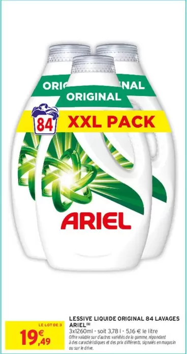 Ariel - Lessive Liquide Original 8,4 Lavages