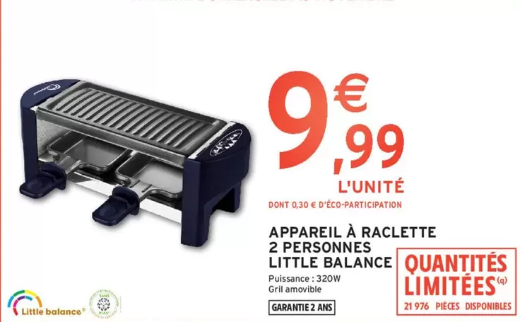 Little balance - Appareil A Raclette 2 Personnes