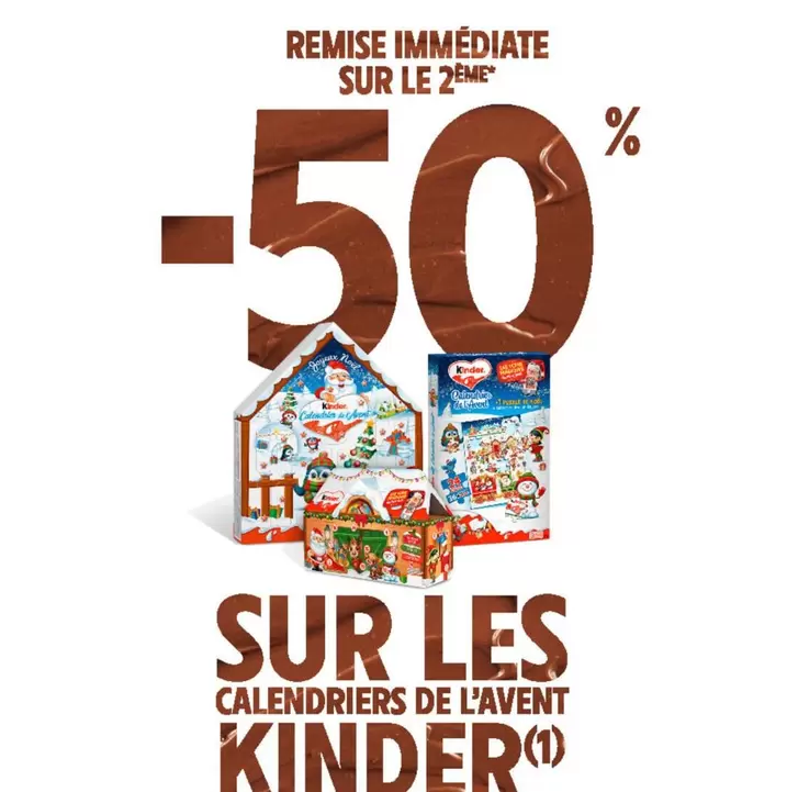 kinder - sur les calendriers de l'avent