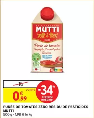 Mutti - Purée De Tomates Zéro Résidu De Pesticides : Un Produit Écologique et Sain