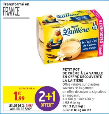 Nestlé - Offre Découverte Petit Pot De Crème À La Vanille