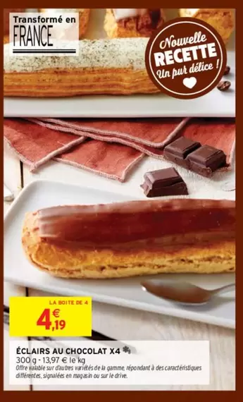 Éclairs Au Chocolat X4