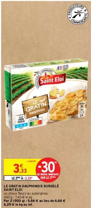 Saint Eloi - Le Gratin Dauphinhois Surgelé