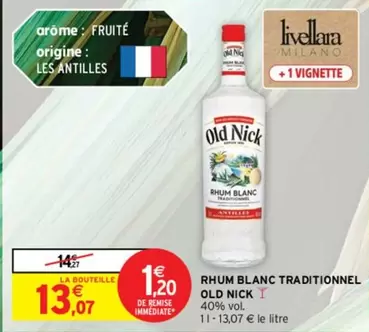 old nick - rhum blanc traditionnel