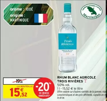 Trois Rivieres - Rhum Blanc Agricole