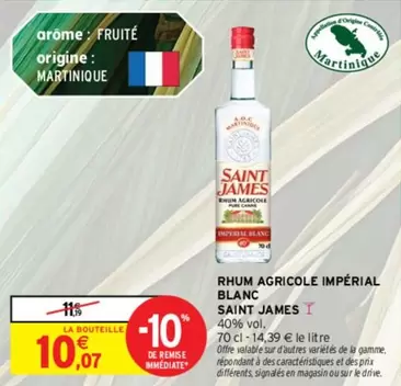 Saint James - Rhum Agricole Imperial Blanc