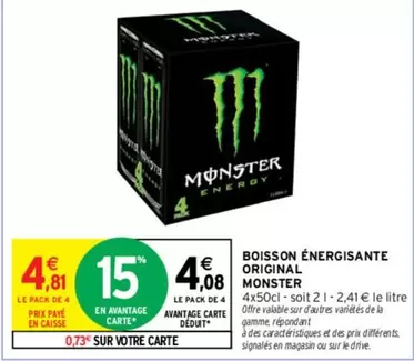 monster - boisson énergisante original