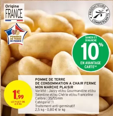 Pomme de Terre à Chair Ferme - Mon Marché Plaisir : Un délice en promo pour vos recettes!