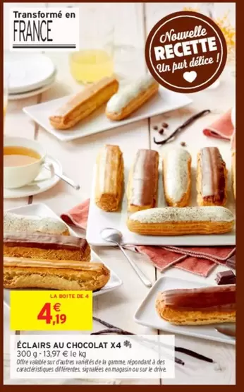 éclairs au chocolat x4