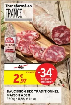 Ader - Maison  - Saucisson Sec Traditionnel