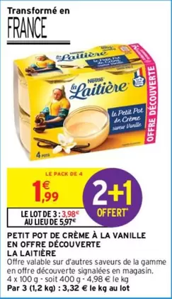 La Laitière - Offre Découverte Petit Pot De Crème À La Vanille