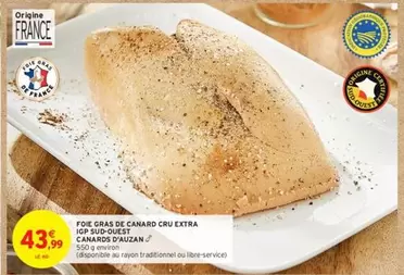 Foie Gras de Canard Duraz Extra IGP Sud-Ouest - Produit de qualité supérieure