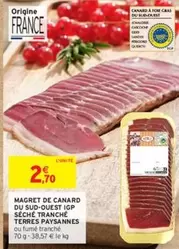 Magret de Canard du Sud-Ouest IGP Sèche Tranché - Savourez cette délicatesse authentique!