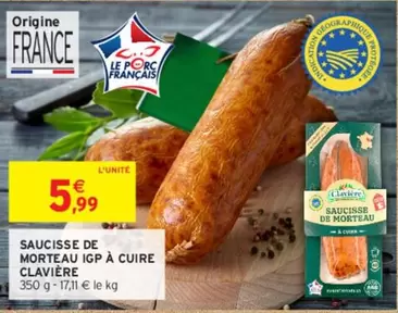 Clavière - Saucisse De Morteau Igp À Cuire