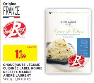 Label Rouge - Choucroute Légume Cuisinée Recette Marine : Saveur authentique et qualité supérieure