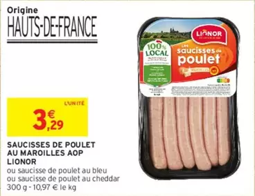 Lionor - Saucisses De Poulet Au Maroilles Aop